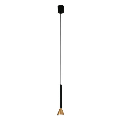 Ceiling lamp with integrated LED in matte gold steel TAYLAN