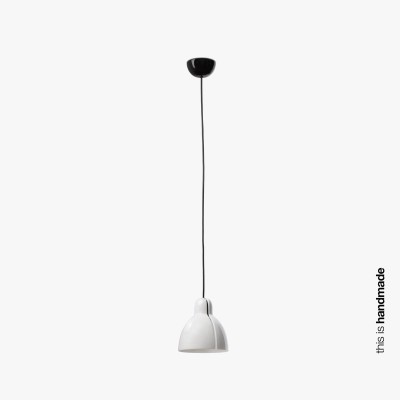 Ceiling lamp in glossy black steel with E27 socket YEBLES