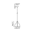 Ceiling lamp in glossy black steel with E27 socket YEBLES