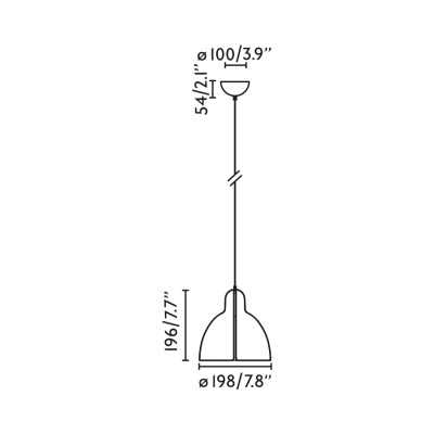 Ceiling lamp in glossy black steel with E27 socket YEBLES