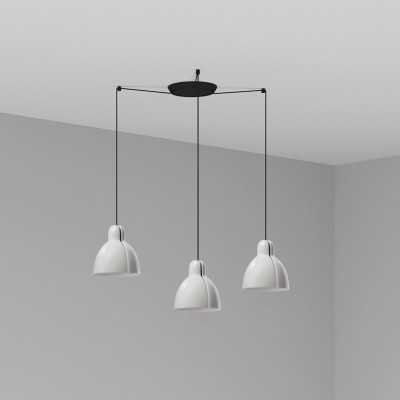 Ceiling lamp in black steel with E27 socket, from the brand EL RACÓ.