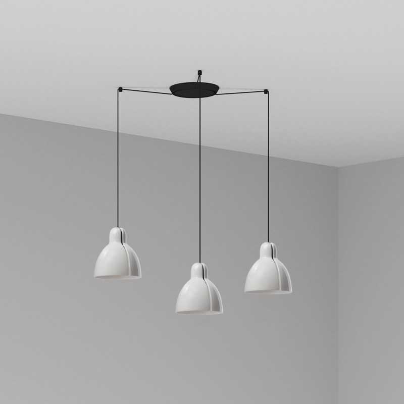 Ceiling lamp in black steel with E27 socket, from the brand EL RACÓ.