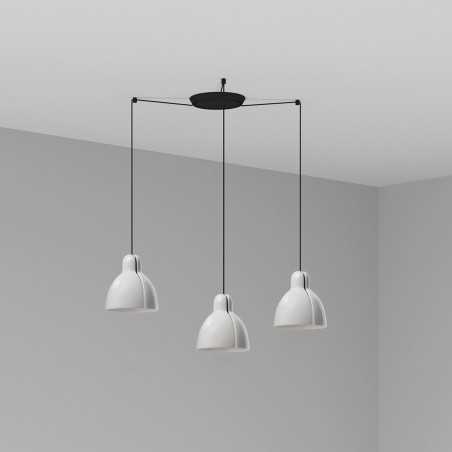 Ceiling lamp in black steel with E27 socket, from the brand EL RACÓ.