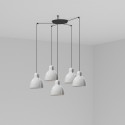 Ceiling lamp in black steel with E27 socket, BLOMBAY.