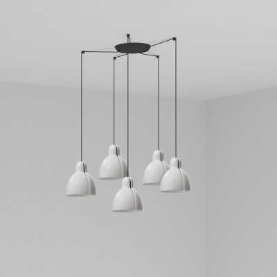 Ceiling lamp in black steel with E27 socket, BLOMBAY.