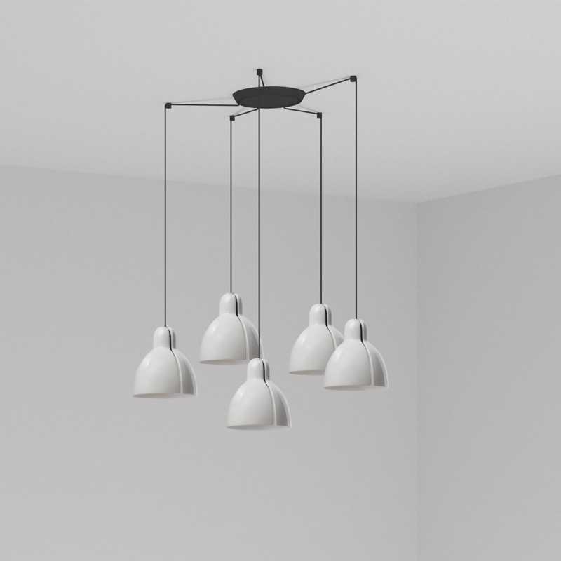 Ceiling lamp in black steel with E27 socket, BLOMBAY.