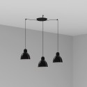 Ceiling lamp in black steel with E27 socket, ARDRES