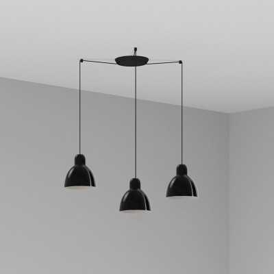 Ceiling lamp in black steel with E27 socket, ARDRES