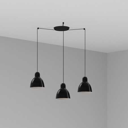 Ceiling lamp in black steel with E27 socket, ARDRES