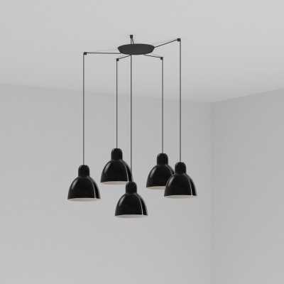 Ceiling lamp in black steel with E27 socket by BANVOU