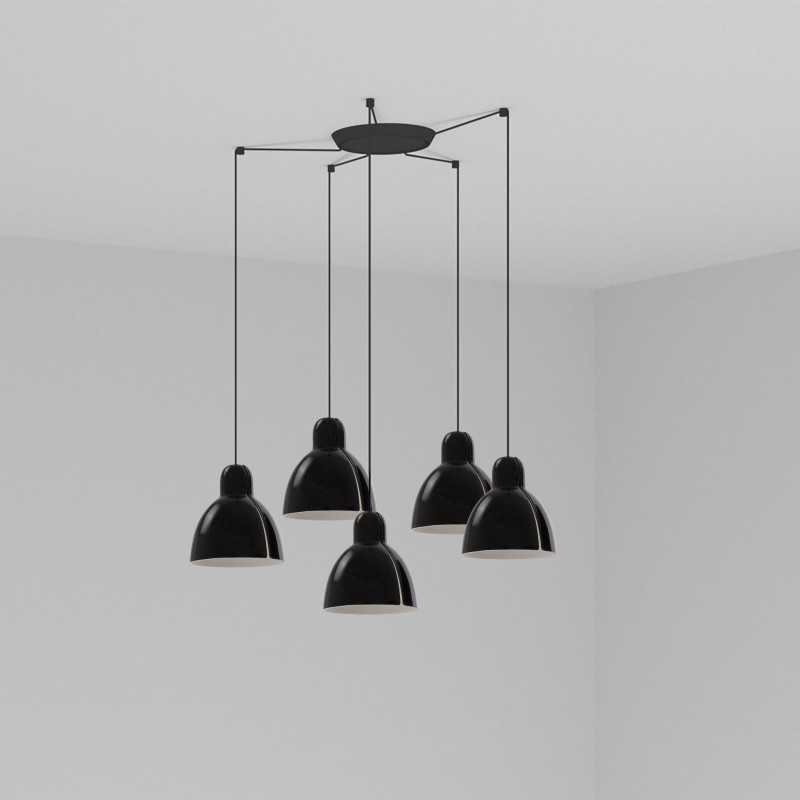Ceiling lamp in black steel with E27 socket by BANVOU