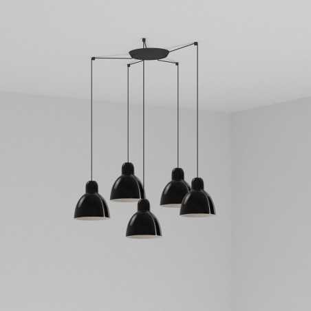 Ceiling lamp in black steel with E27 socket by BANVOU