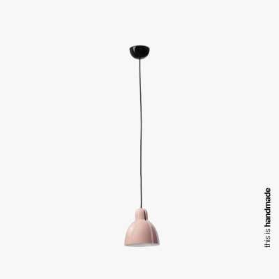 Ceiling lamp in glossy black steel with E27 socket, PESSAN.