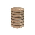 Wooden lampshade decorated with bands for E27 lamp holders