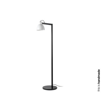 Floor lamp in black steel with E27 socket, CHAVOY brand.