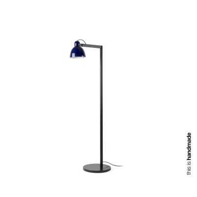 Floor lamp in black steel with E27 socket BEUVRON