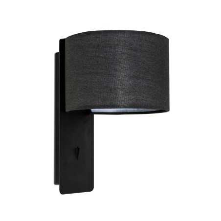Wall lamp made of steel in matte black with E27 socket ESCHES