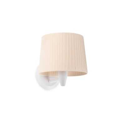 Wall lamp in white steel with E27 socket by BARGES