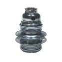 Round metal lamp holder with E14 thread and washers