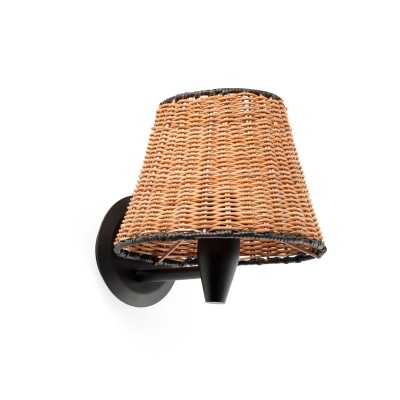 Wall lamp in matte black steel with E27 socket, AMBERRE