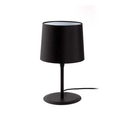 Table lamp made of matte black steel with E27 socket, SERRES.
