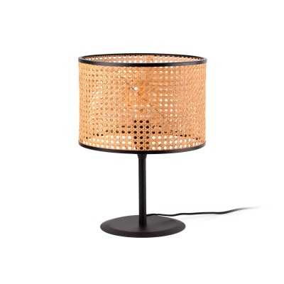 Table lamp made of matte black steel with E27 socket from HUPIERS.