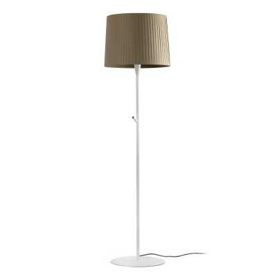Floor lamp steel E27 matte white BROMMES