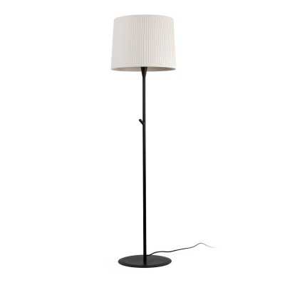 Floor lamp in matte black steel with E27 socket, LIZINES.