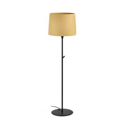 Floor lamp in matte black steel with E27 socket, ATRIUM.