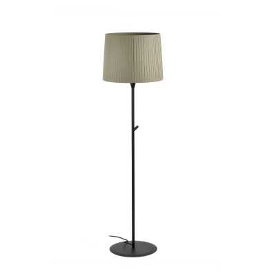 Floor lamp in matte black steel with E27 socket by CAPVAL.