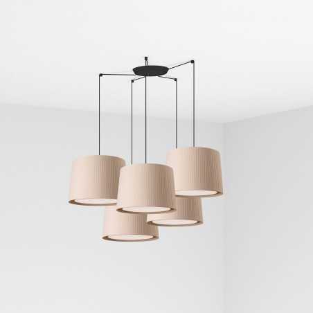 Ceiling lamp in matte black steel with E27 socket VELORS