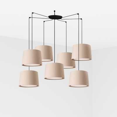 Ceiling lamp in matte black steel with E27 socket MANSLE