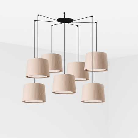 Ceiling lamp in matte black steel with E27 socket MANSLE