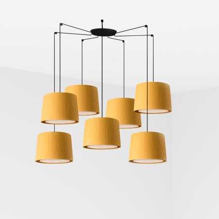 Ceiling lamp in matte black steel with E27 socket, CLEPPE brand.