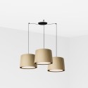 Ceiling lamp in matte black steel with E27 socket, SEMOINE.