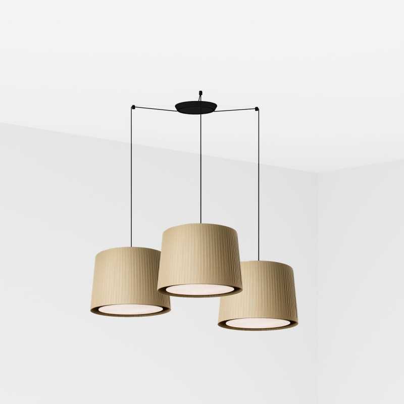 Ceiling lamp in matte black steel with E27 socket, SEMOINE.