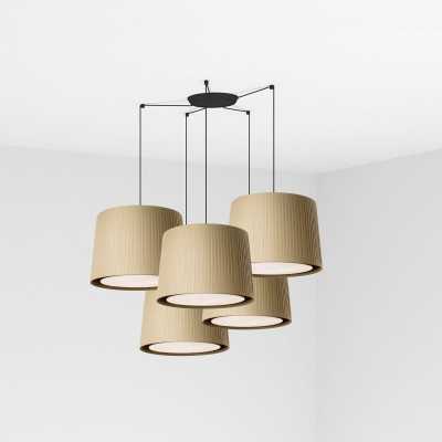 Ceiling lamp in matte black steel with E27 socket by SECHAUD