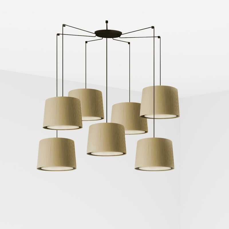 Ceiling lamp in matte black steel with E27 socket, BILLEY.