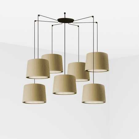 Ceiling lamp in matte black steel with E27 socket, BILLEY.