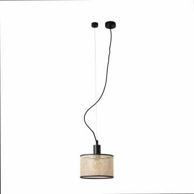Ceiling lamp in matte black steel E27 OUCQUES