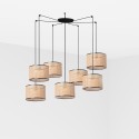 Ceiling lamp in matte black steel with E27 socket, BIACHES brand.