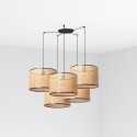 Ceiling lamp in matte black steel E27 NOHEDES