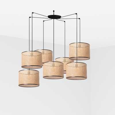 Ceiling lamp in matte black steel with E27 socket OUIDES