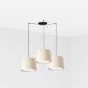 Ceiling lamp in matte black steel with E27 socket, LERVILY.