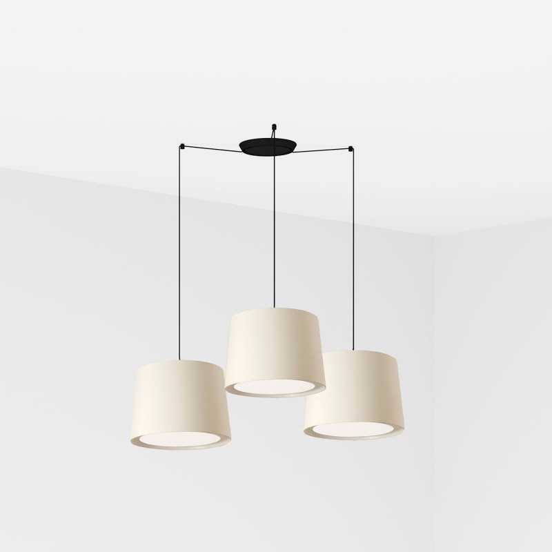 Ceiling lamp in matte black steel with E27 socket, LERVILY.