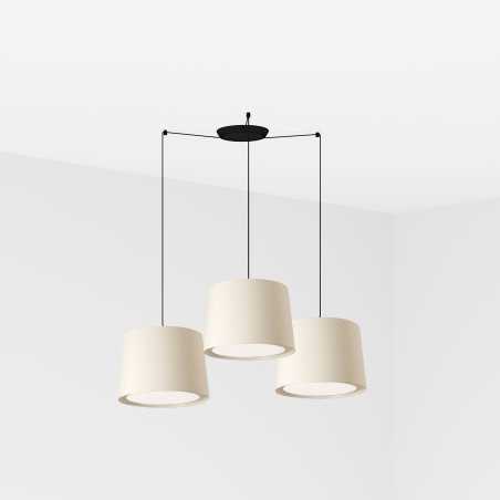 Ceiling lamp in matte black steel with E27 socket, LERVILY.