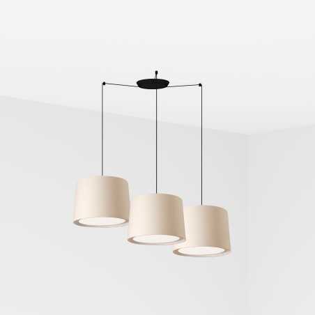 Ceiling lamp in matte black steel with E27 socket, ROLLOT brand.