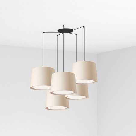 Ceiling lamp in matte black steel with E27 socket RIPCUH