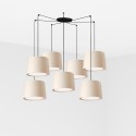 Ceiling lamp in matte black steel E27 CORENT