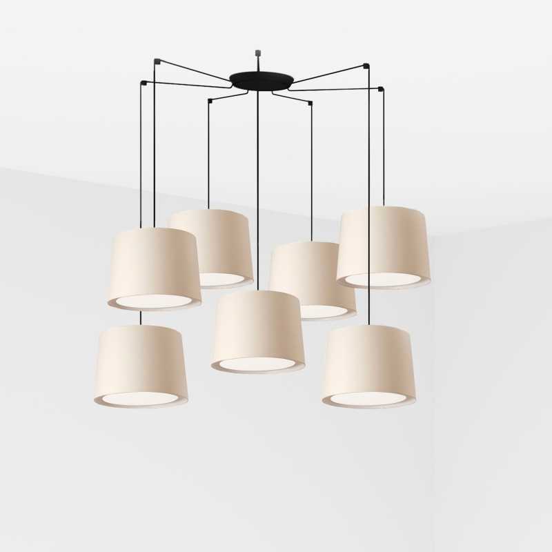 Ceiling lamp in matte black steel E27 CORENT
